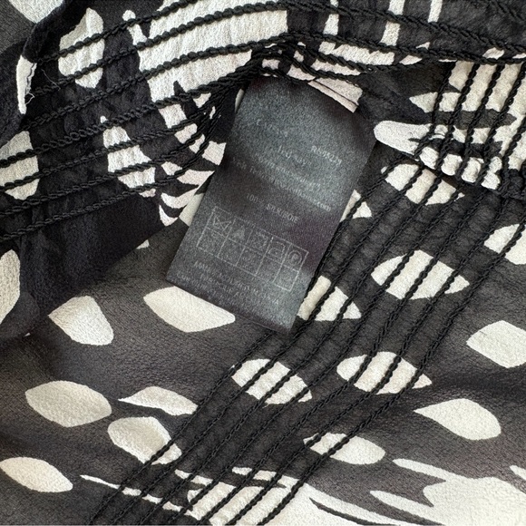 Ted Baker 100% Silk Black and White Blouse - Picture 5 of 9